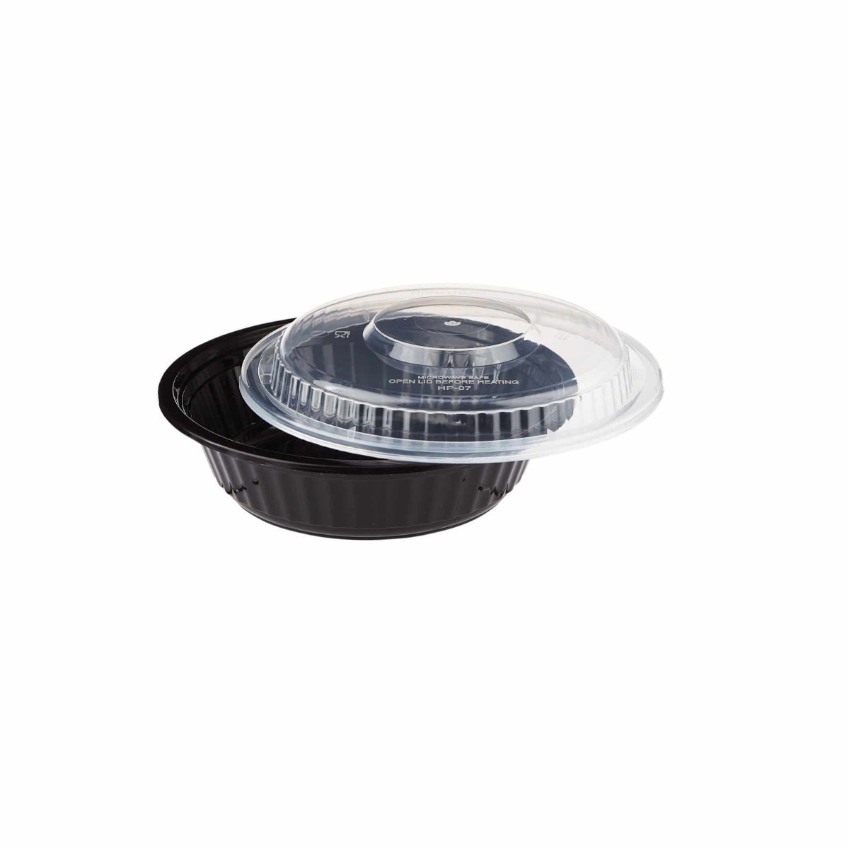 Black Base Heavy Duty Round Container 16 Oz 300 Pieces - hotpackwebstore.com - Black Base Containers