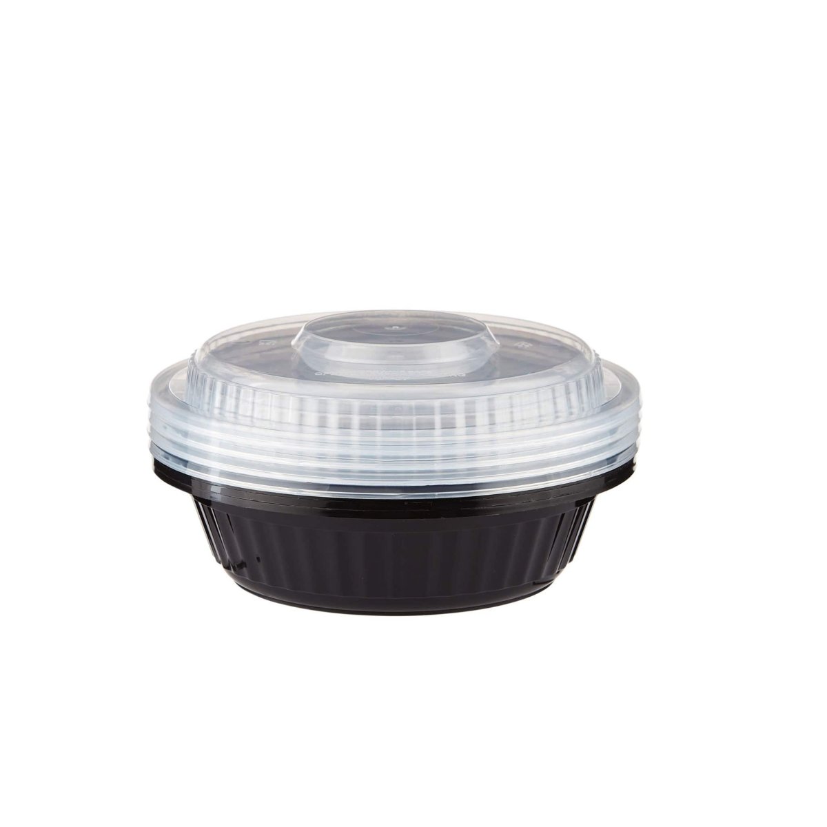 Black Base Heavy Duty Round Container 16 Oz 300 Pieces - hotpackwebstore.com - Black Base Containers