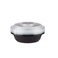 Black Base Heavy Duty Round Container 16 Oz 300 Pieces - hotpackwebstore.com - Black Base Containers