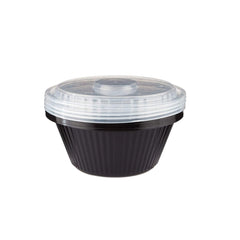 Black Base Heavy Duty Round Container x 300 Pieces