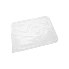 Black Base Rectangular 5 - Compartment Container 200 Pieces - hotpackwebstore.com - Black Base Containers