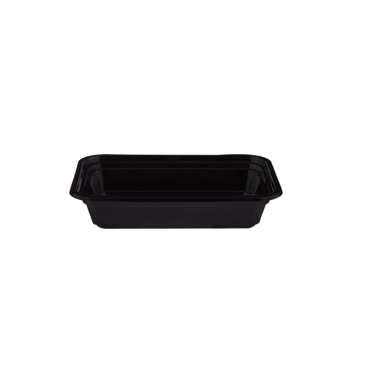 Black Base Rectangular Container - hotpackwebstore.com - Black Base Containers