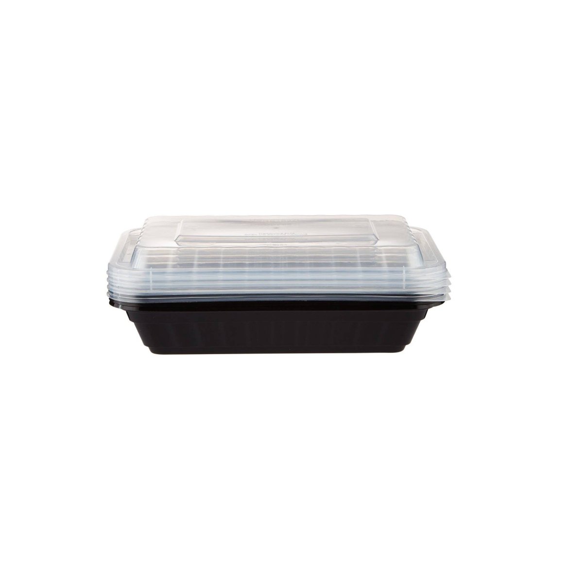 Black Base Rectangular Container 16 Oz 300 Pieces - hotpackwebstore.com - Black Base Containers
