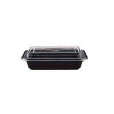 Black Base Rectangular Container - hotpackwebstore.com - Black Base Containers