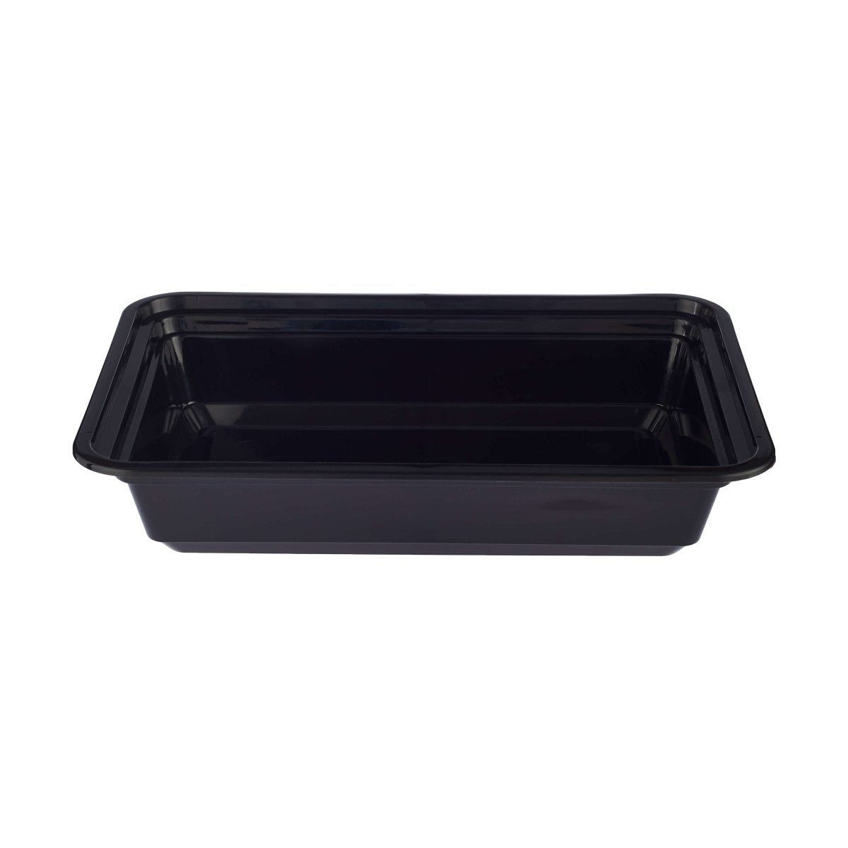 Black Base Rectangular Container - hotpackwebstore.com - Black Base Containers