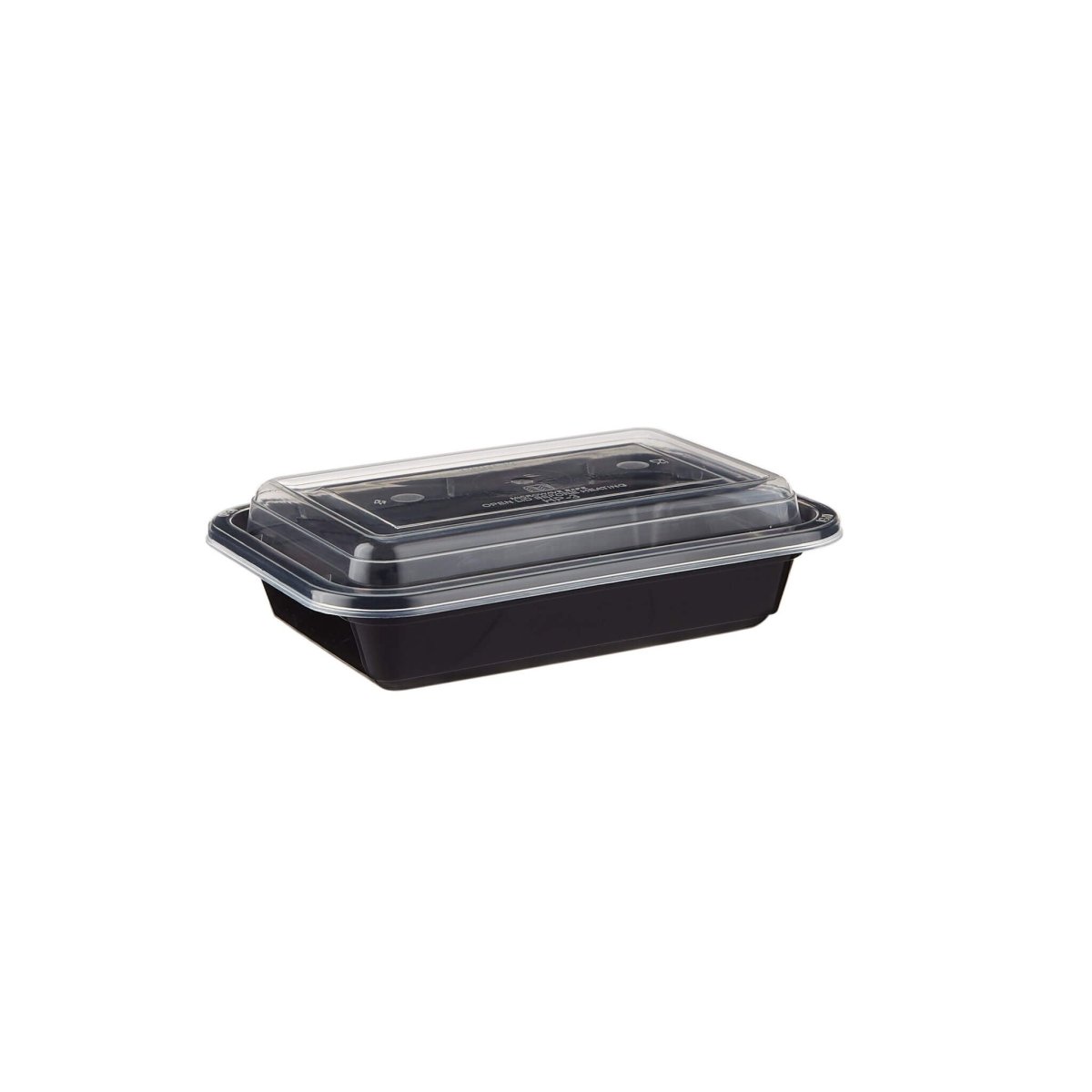 Black Base Rectangular Container - hotpackwebstore.com - Black Base Containers