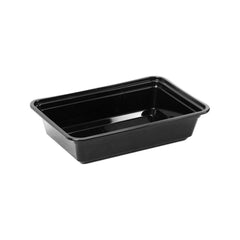 Black Base Rectangular Microwave Container with Lid - hotpackwebstore.com - Black Base Containers