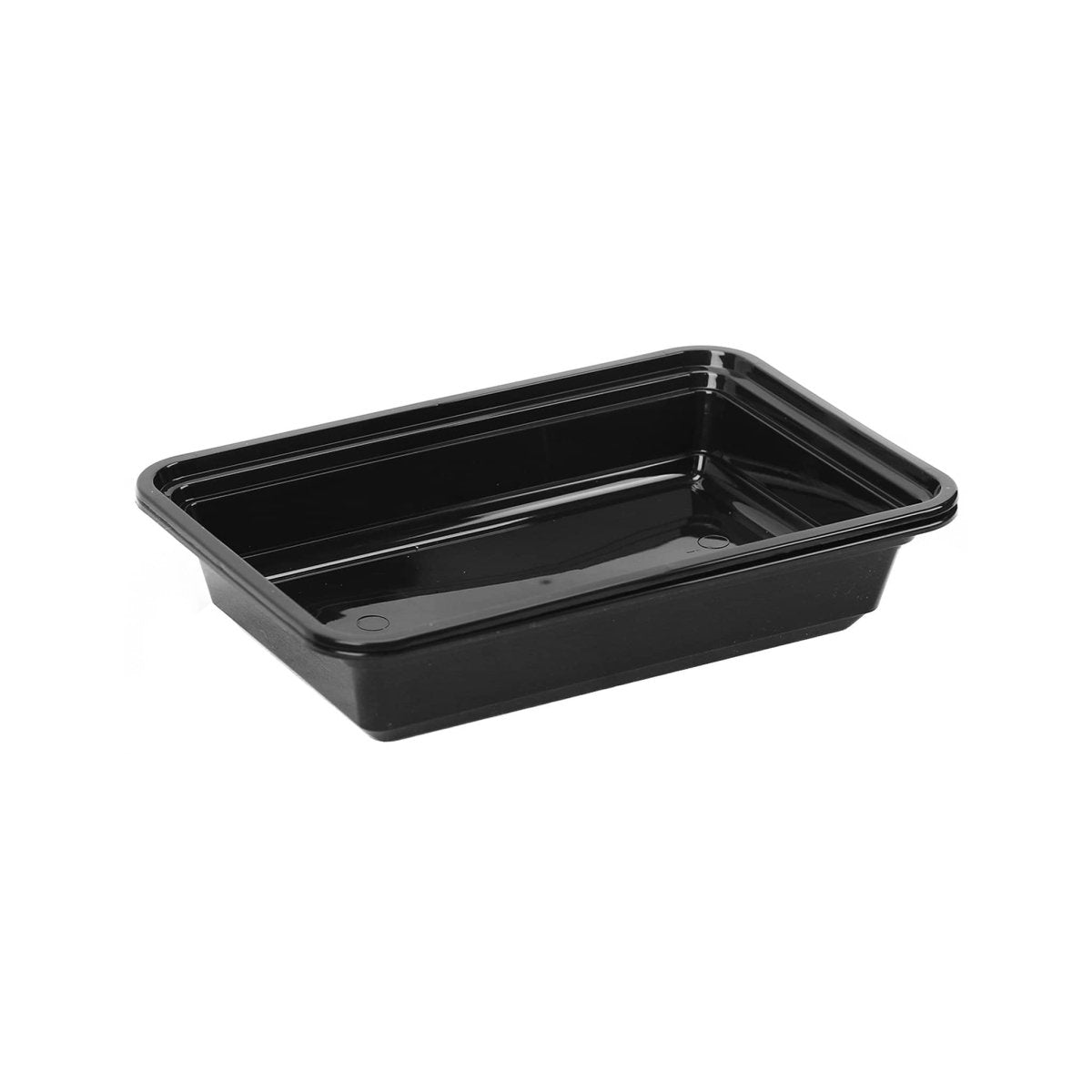 Black Base Rectangular Microwave Container with Lid - hotpackwebstore.com - Black Base Containers