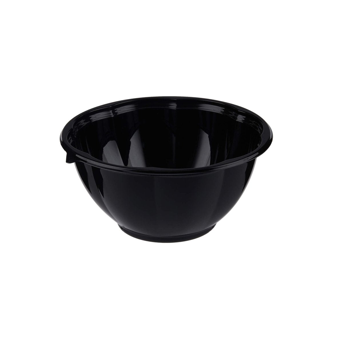 Black Base Round Salad Bowl With Clear Lid - hotpackwebstore.com - Salad Bowls