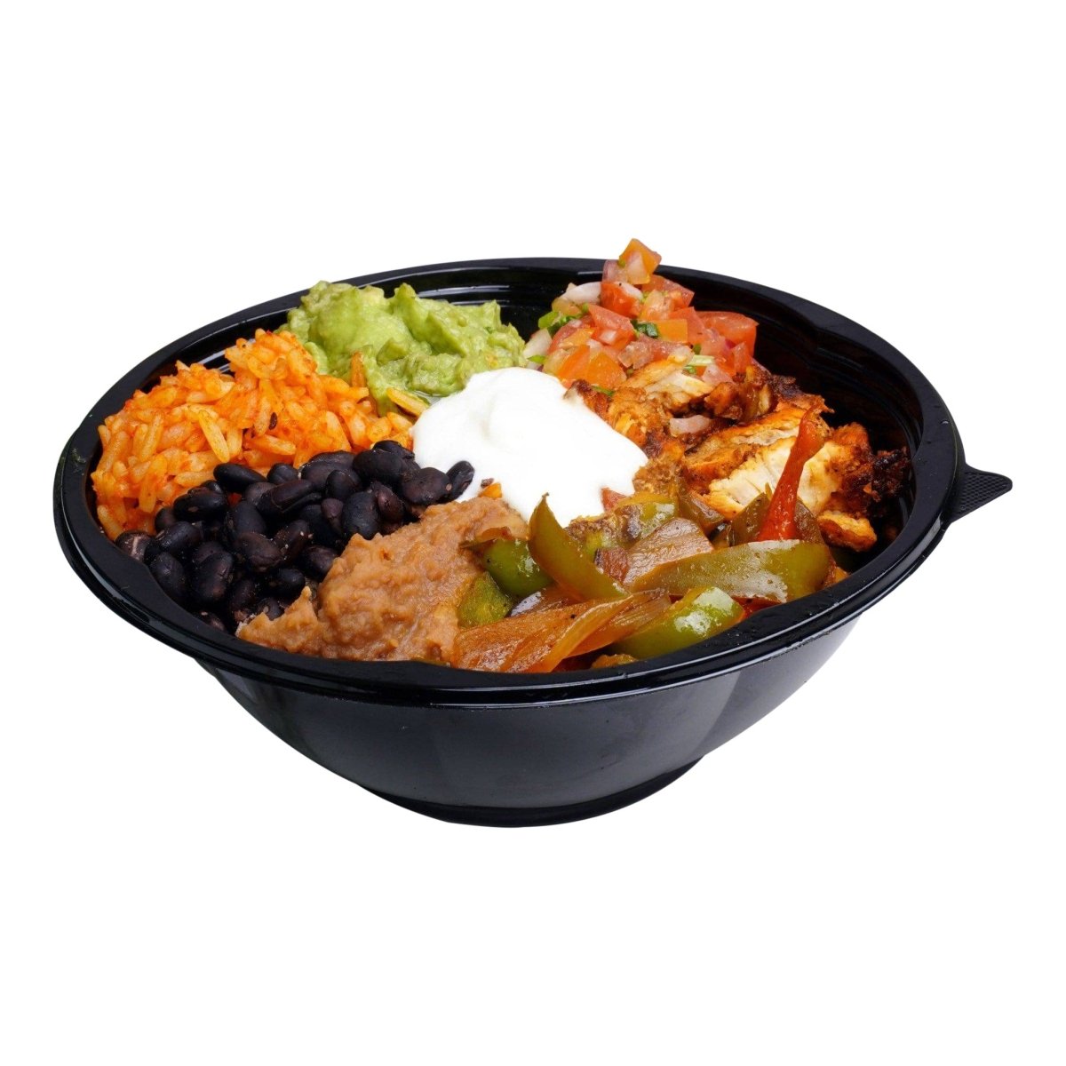 Black Base Round Salad Bowl With Clear Lid - hotpackwebstore.com - Salad Bowls