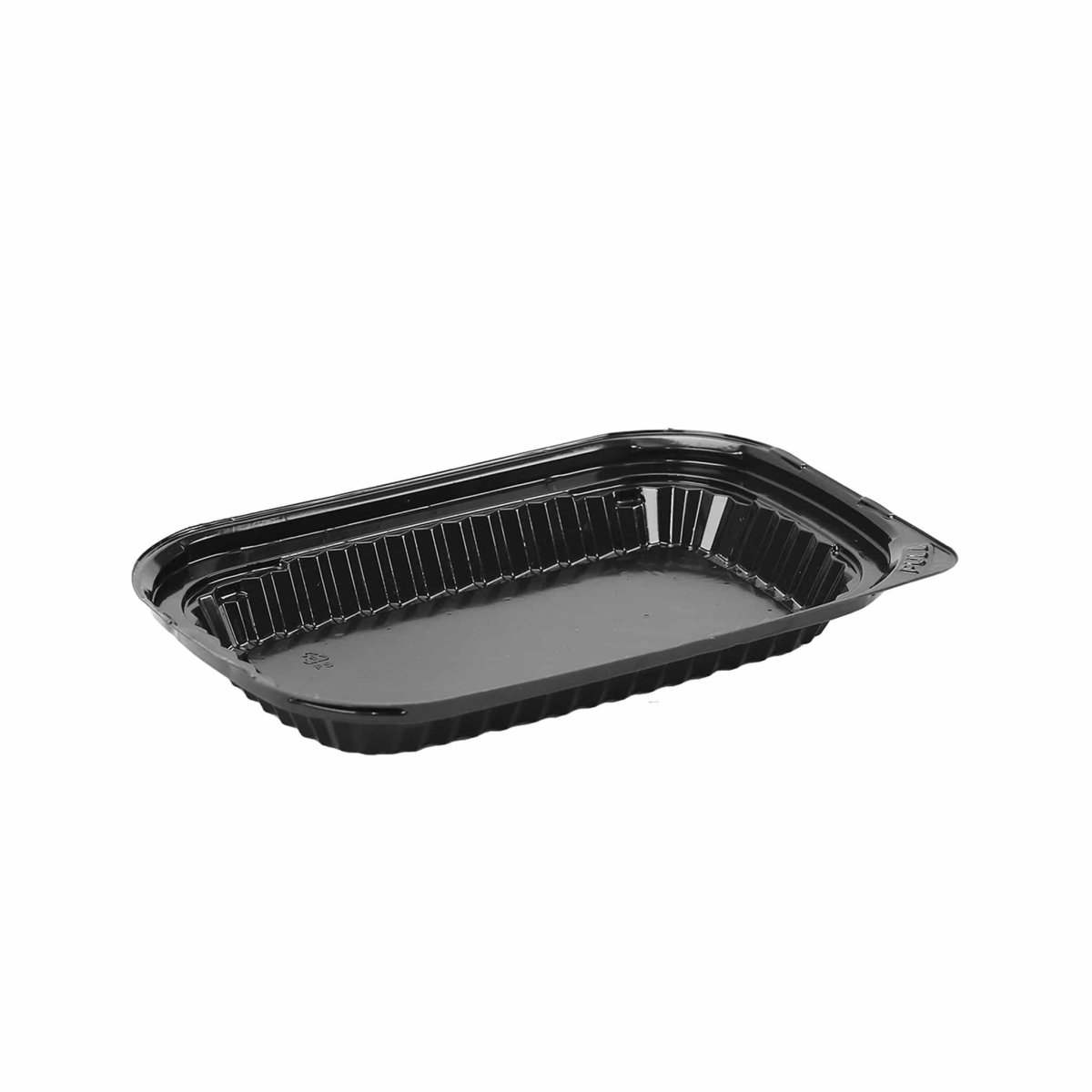 Black Base Shallow Container 22.5 x15.7 x5.3 cm 500 Pieces - hotpackwebstore.com - Black Base Containers