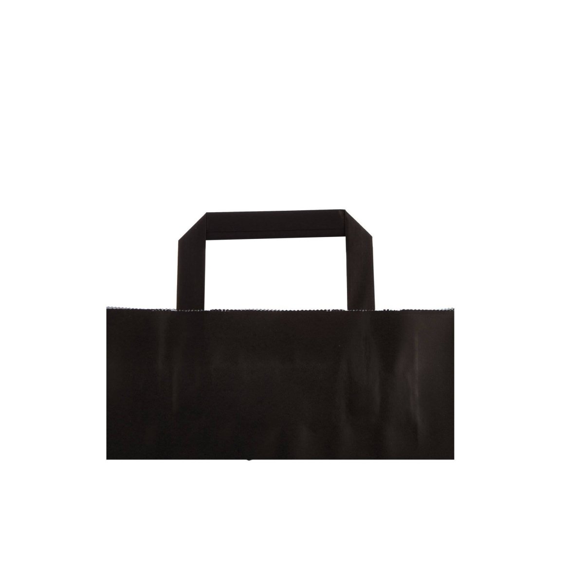 Black Paper Bag Flat Handle - hotpackwebstore.com - Flat Handle Paper Bags