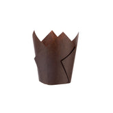 Brown Tulip Muffin Paper Cups - hotpackwebstore.com - Cake Decorating Supplies