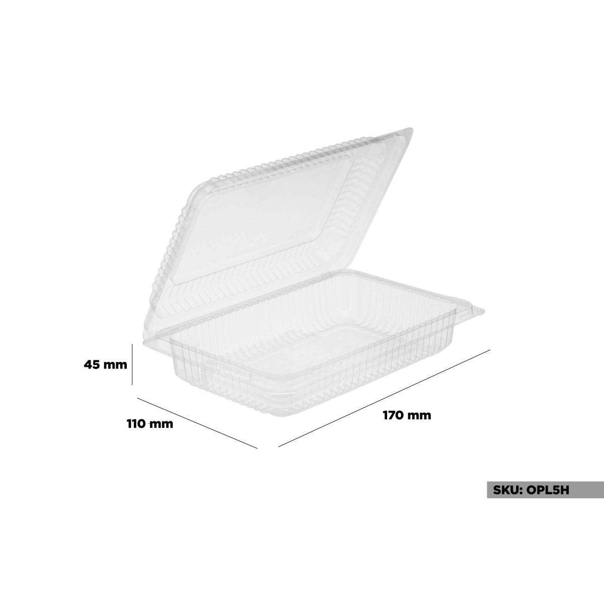 Clear Hinged Container - hotpackwebstore.com - Hinged Containers