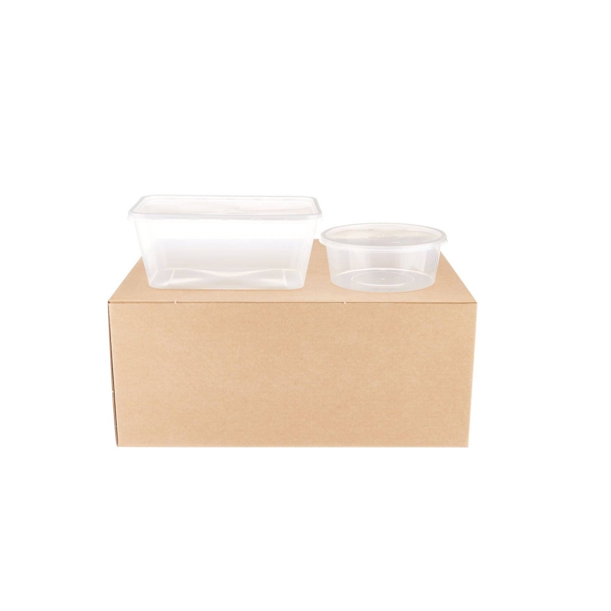 Clear Microwave container 1000ml with Lid (50 Pieces) and 250ml with Lid (50 Pieces) 28th Anniversary Combo - hotpackwebstore.com - Plastic Products