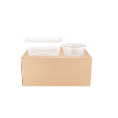 Clear Microwave container 1000ml with Lid (50 Pieces) and 250ml with Lid (50 Pieces) 28th Anniversary Combo - hotpackwebstore.com - Plastic Products