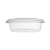 Clear Pet Hinged Oval Container - hotpackwebstore.com - Hinged Containers