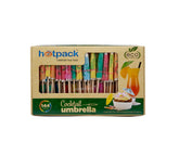 Cocktail Umbrella Picks Multicolour 144 Pieces - hotpackwebstore.com - Wooden Products