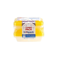 Combo Pack Clear Ribbed Rectangular Microwave Compartment Container with Color Lids - hotpackwebstore.com - Microwavable Containers