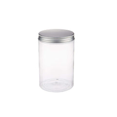 Cookie Plastic Jar with Silver Lid - hotpackwebstore.com - Cookies Bottles