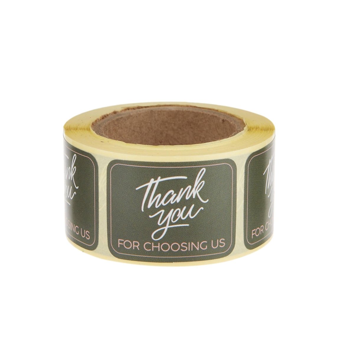 Dark Green Thank You Sticker Roll 250 Pieces - hotpackwebstore.com - Stickers