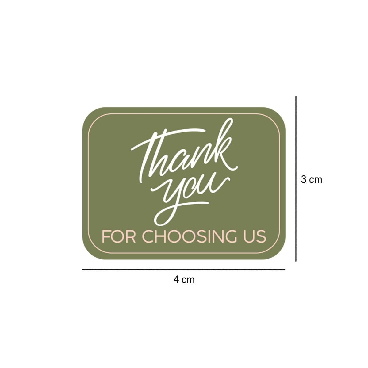 Dark Green Thank You Sticker Roll 250 Pieces - hotpackwebstore.com - Stickers
