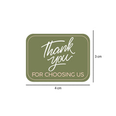 Dark Green Thank You Sticker Roll 250 Pieces - hotpackwebstore.com - Stickers