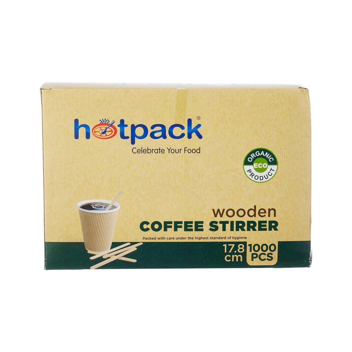 Disposable Wooden Coffee Stirrer - hotpackwebstore.com - Wooden Coffee Stirrer