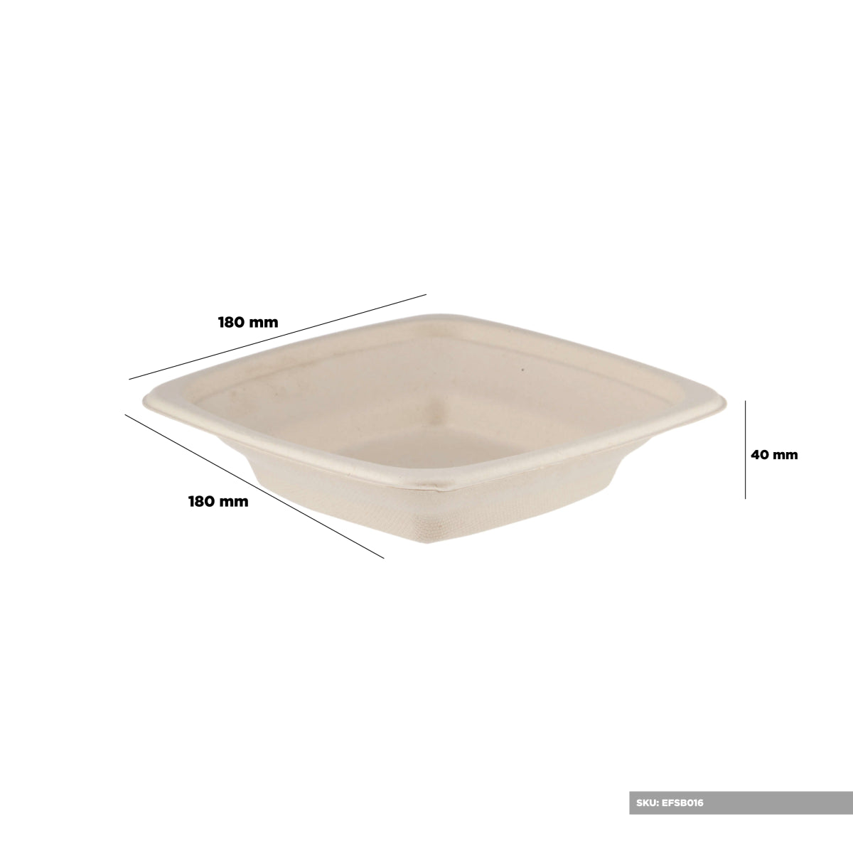 Eco - Friendly Square Container With Lid - hotpackwebstore.com - Bio - Degradable Bowls