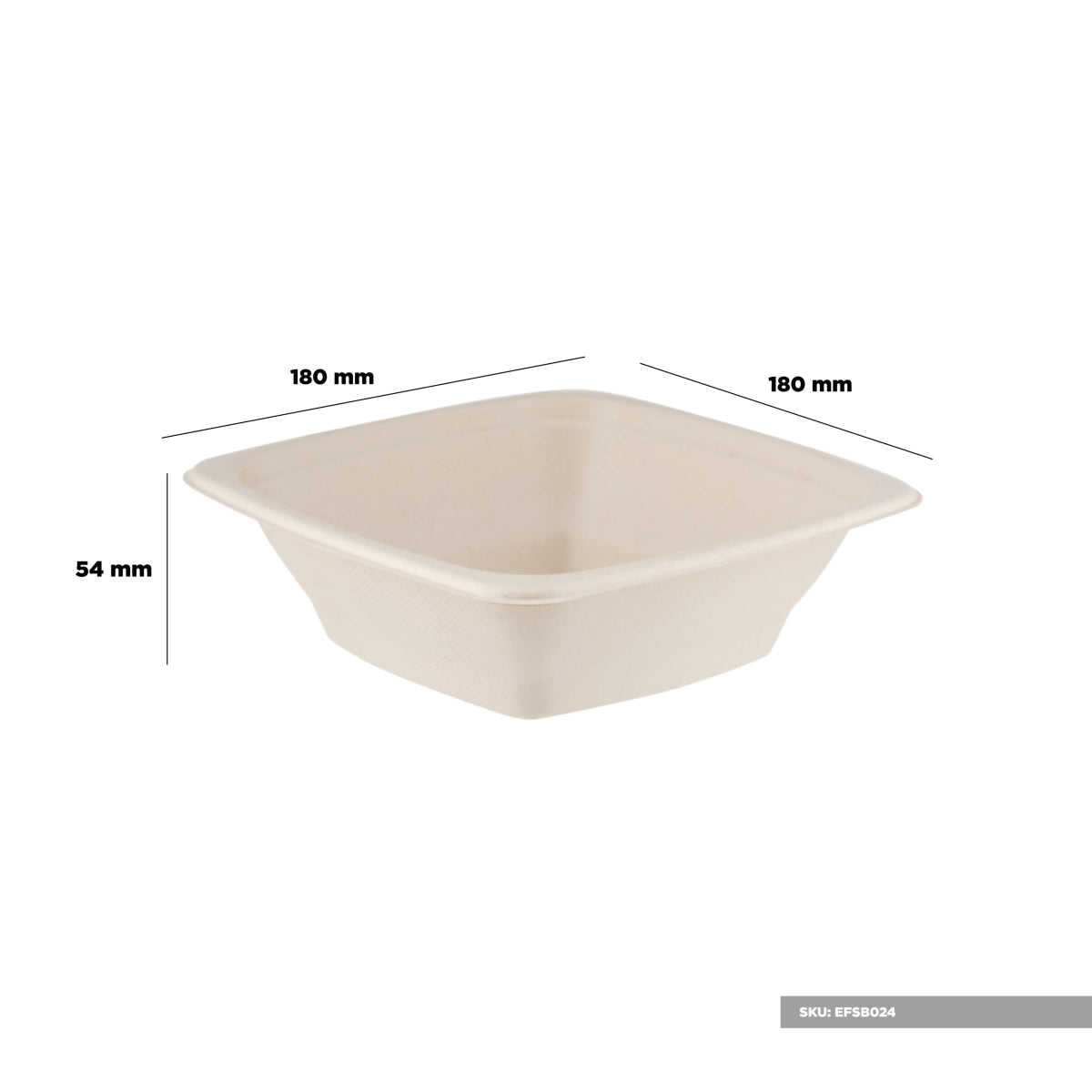Eco - Friendly Square Container With Lid - hotpackwebstore.com - Bio - Degradable Bowls