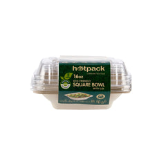 Eco - Friendly Square Container With Lid - hotpackwebstore.com - Bio - Degradable Bowls