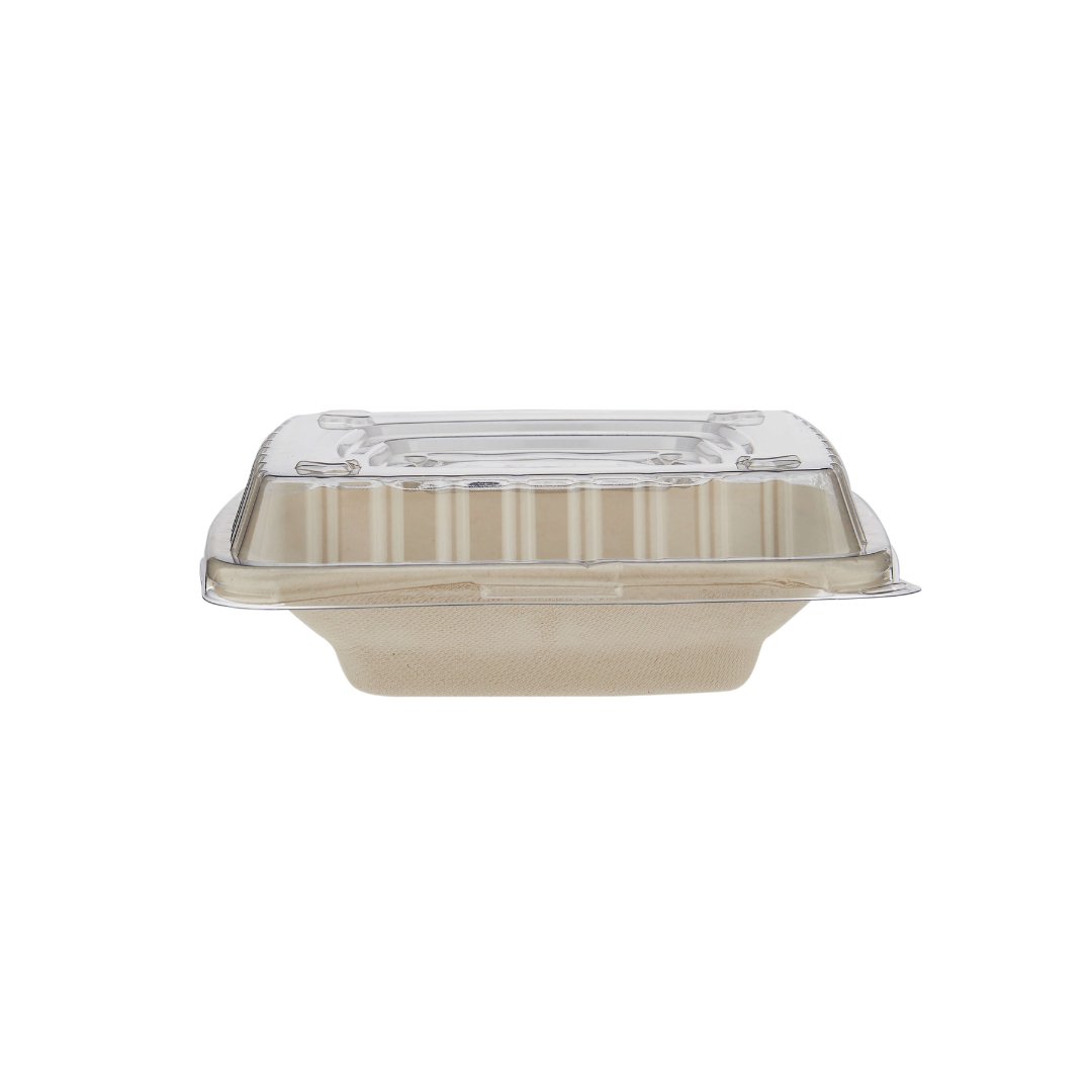 Eco - Friendly Square Container With Lid - hotpackwebstore.com - Bio - Degradable Bowls