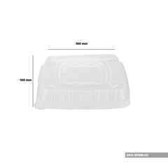 Eco - Friendly Square Container With Lid - hotpackwebstore.com - Bio - Degradable Bowls