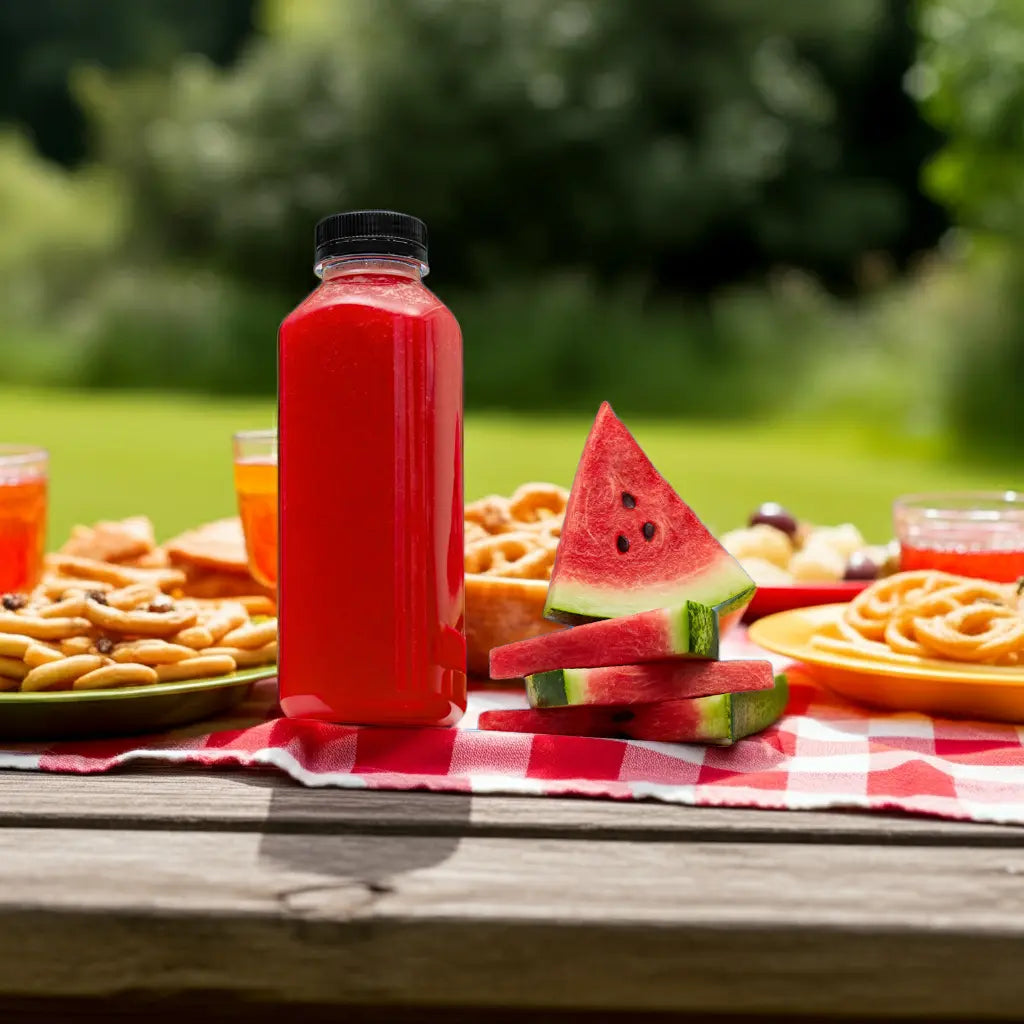 Plastic Square Bottle with Black Cap - hotpackwebstore.com