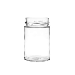 Glass Jar Ergo Shape With Silver Cap - hotpackwebstore.com - Glass Jars