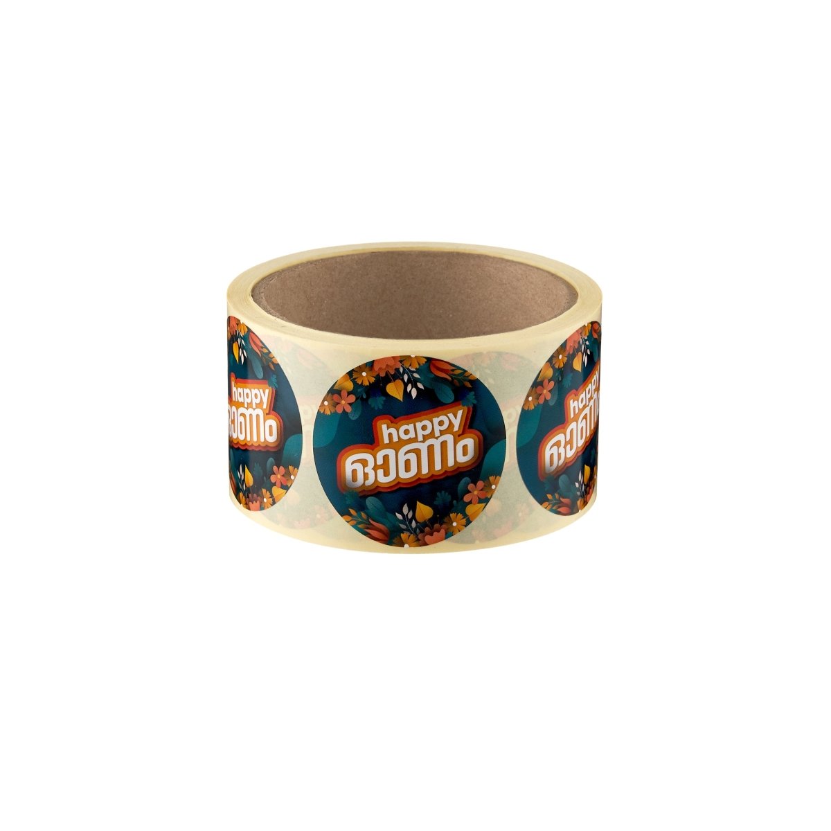 Happy Onam Sticker Roll 50 mm 250 Pieces Per Roll - hotpackwebstore.com - Stickers
