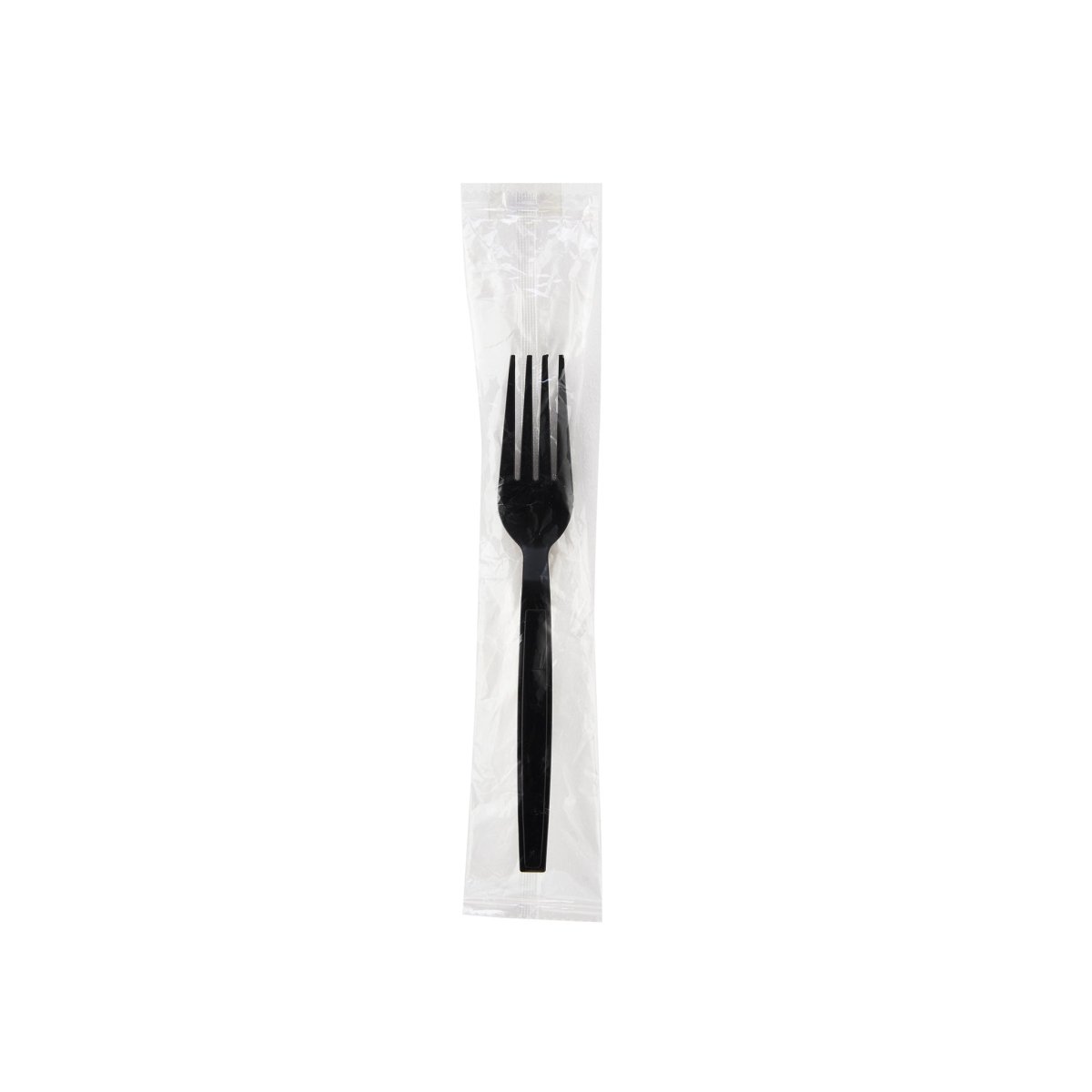 Heavy Duty Fork Black Plastic Individually Wrap 500 Pieces - hotpackwebstore.com - Plastic Cutleries