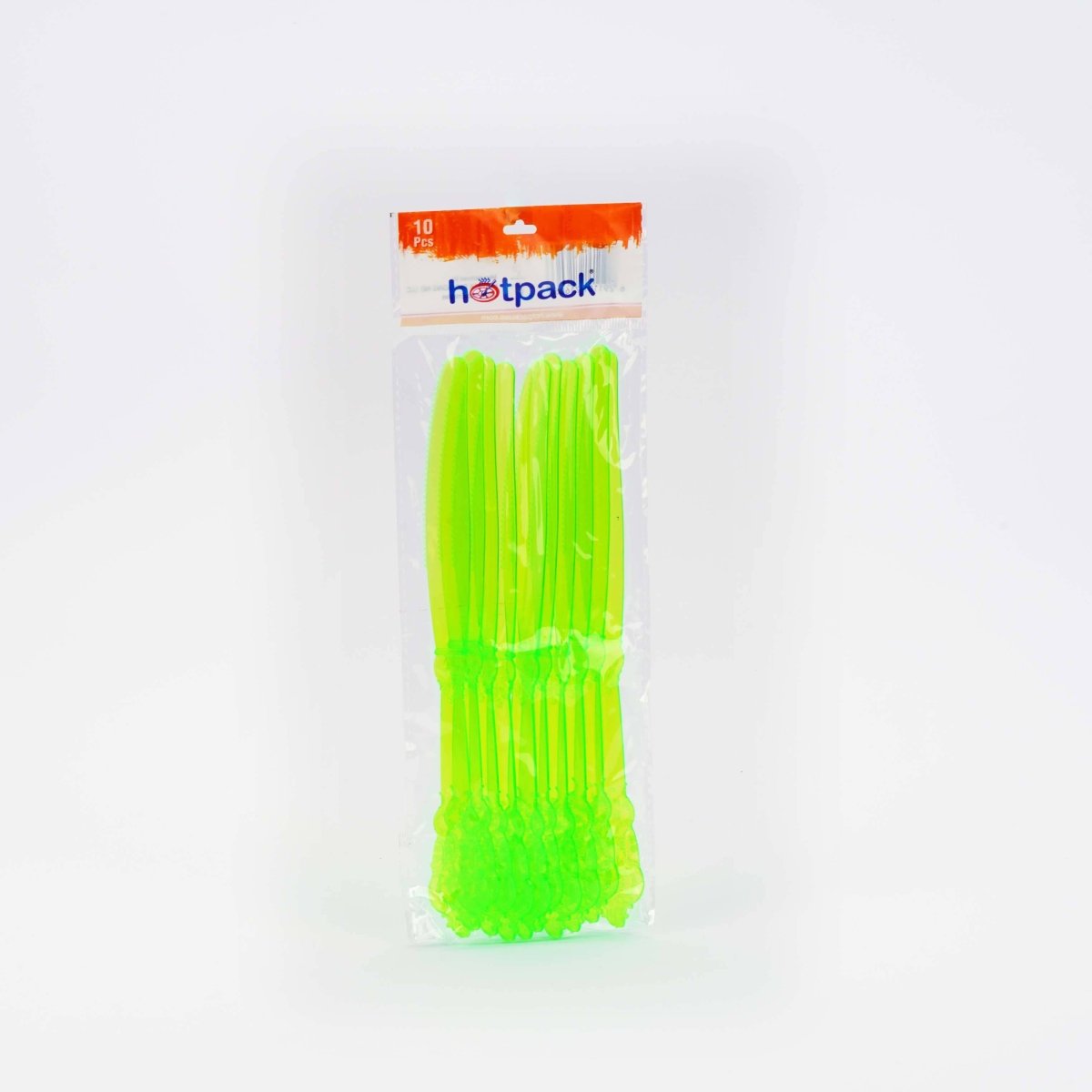 Heavy Duty Neon Plastic Knife 10 Pieces - hotpackwebstore.com - Plastic Products