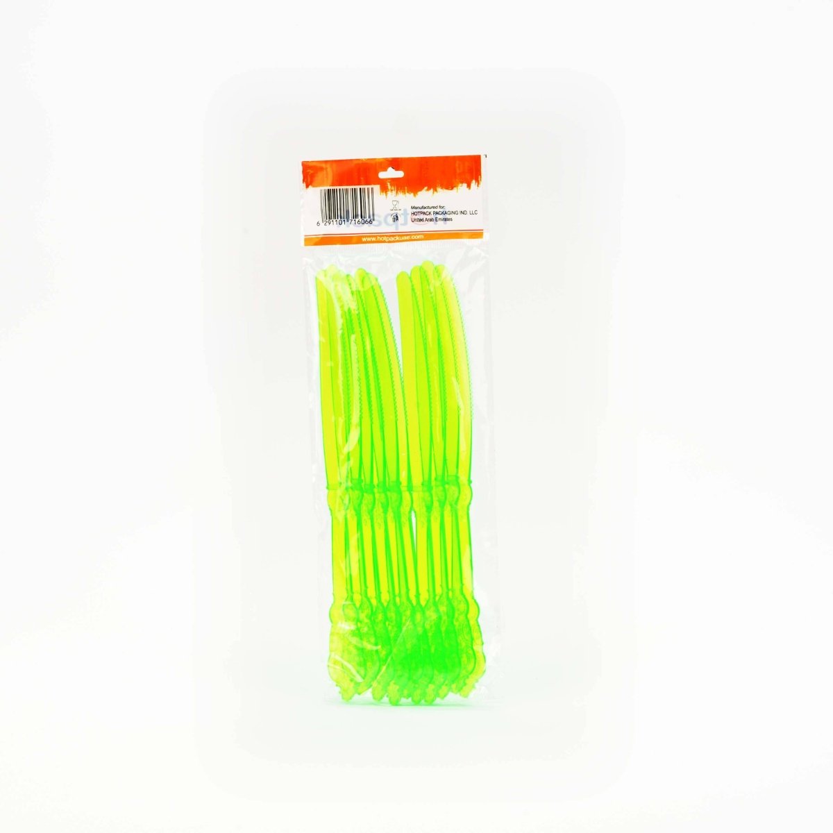 Heavy Duty Neon Plastic Knife 10 Pieces - hotpackwebstore.com - Plastic Products