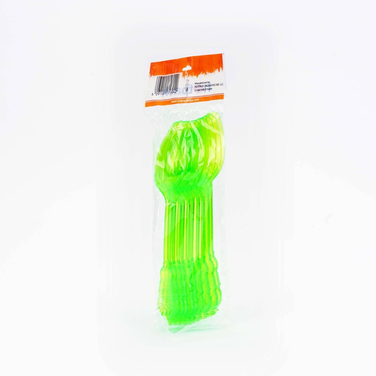 Heavy Duty Neon Plastic Spoon 10 Pieces - hotpackwebstore.com - Plastic Products