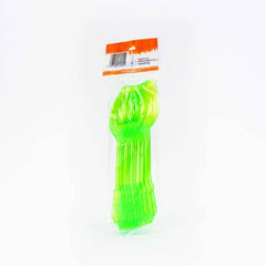 Heavy Duty Neon Plastic Spoon 10 Pieces - hotpackwebstore.com - Plastic Products