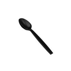 Heavy Duty Spoon Black Plastic Individually Wrap 500 Pieces - hotpackwebstore.com - Plastic Cutleries