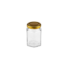 Hexagonal Glass Jar - hotpackwebstore.com - Glass Jars