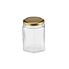 Hexagonal Glass Jar - hotpackwebstore.com - Glass Jars