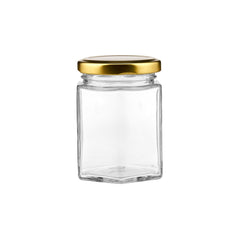 Hexagonal Glass Jar - hotpackwebstore.com - Glass Jars