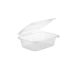 Hinged Square Deli Clear Pet Container - hotpackwebstore.com - Hinged Containers
