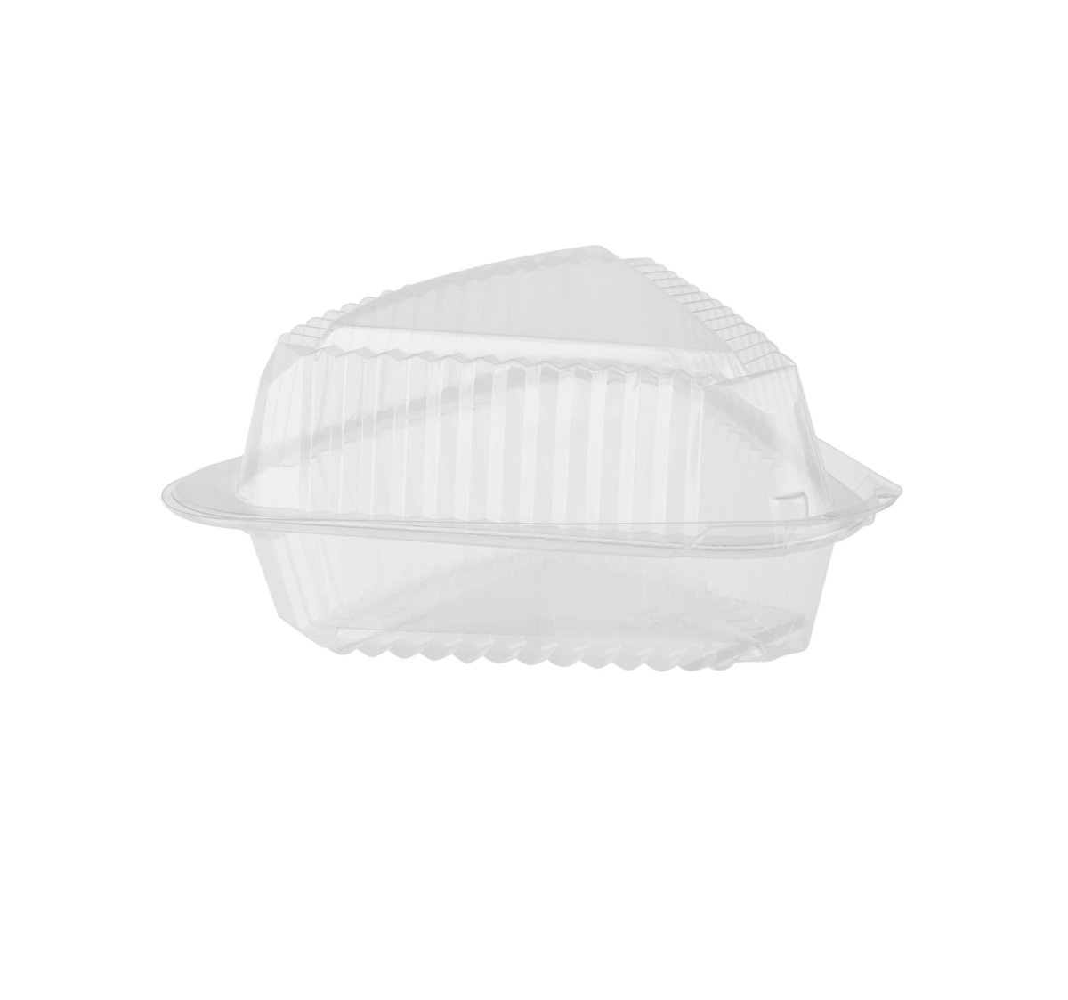 Hinged Triangle Clear Cake slice container - hotpackwebstore.com - Cake Containers
