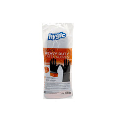 Hygic Black Heavy Duty Latex Gloves - hotpackwebstore.com -