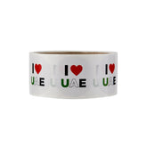 I Love UAE Round Sticker 250 Pieces 40mm - hotpackwebstore.com - Decorative Stickers