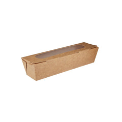 Kraft Baguette Box With Window - hotpackwebstore.com -